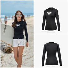 Carregar imagem no visualizador da galeria, ROXY Women&#39;s Long Sleeve Surf Shirt Women&#39;s Swimsuit Wetsuit Snug fit UPF 50+ Sun Protection Crew Neck(Not Shorts) A80003

